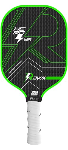 Rayox Hero Control - Pala De Pickleball De Fibra De Carbono 3k, Agarre Cómodo Ergonómico, Exterior E Interior, Principiantes Y Profesionales Rayox Hero Green Control Rayox Hero Control - Pala De Pickleball De Fibra De Carbono 3k, Agarre Cómodo Ergonómico, Exterior E Interior, Principiantes Y Profesionales Rayox Hero Green Control