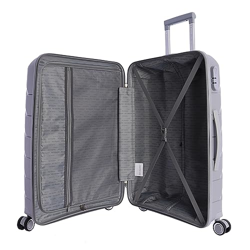 Valise moyenne Don Algodon en polypropylène gris de 65cm avec 4 roues 360