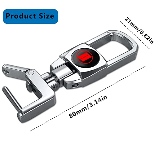 Buzsu 2Pcs Alloy Car Keychain Leather Car Key Chain For Dodge Challenger Charger Srt Avenger Ram 1500,Car Gift For Men Women, Family Present,Silver #TOP3