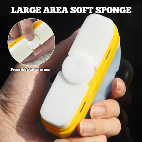 Hilost OIL FILM REMOVER FOR CAR WINDOW Automotive Oil Film Cleaning Brush,Creative All In One Windshield Glass Cleaning Board,Portable Reusable Oil Film Remover Brush,Hydrophobic Glass Coating thumb #2