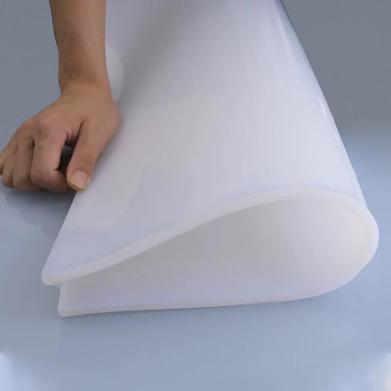 Tappetino in gomma siliconica bianca, | Versatile e durevole for qualsiasi stanza(200mm x 200mm 8mm)