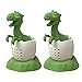 Feixiangge - Infusore per tè a forma di dinosauro creativo in silicone a forma di foglia filtro infusore per tè riutilizzabile