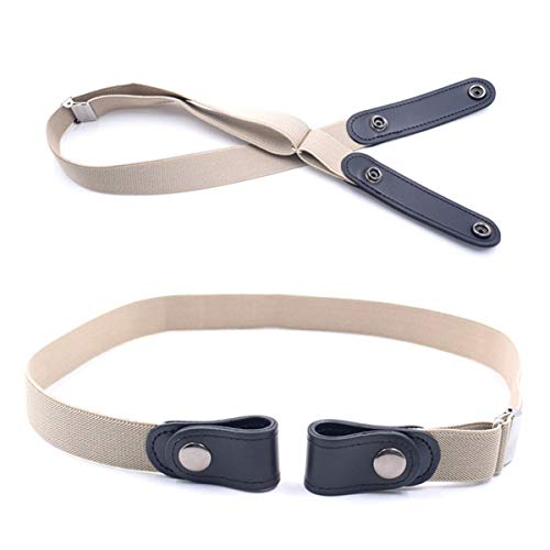 Andongnywell Buckle Stretch for Women and Men Elastic Waist Belt Comfortable Adjustable Stretch Waist Belt for Jeans