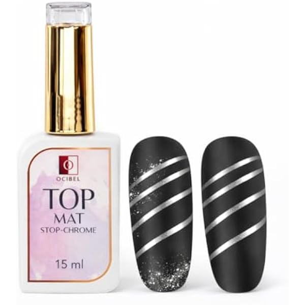 Top Mat Stop Chrome - Matte Perfect i Anti-Powder Chrome 15 ml