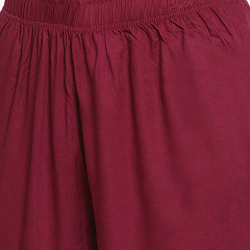 Image of GO COLORS Soft Viscose Basic Palazzo Full Length for Women| Breathable, Mid Rise, Relaxed Fit