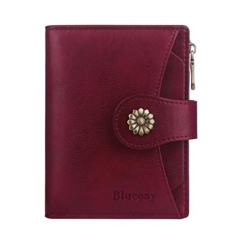 Blucoay Small Wallet Women, Microfiber Leather