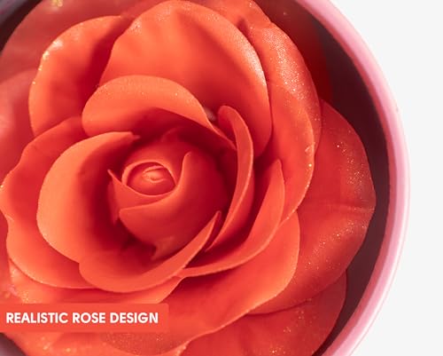 3D Rose-Shaped Cream Blush in Orange - Radiant Glow, Blendable Texture, with Real Rose Scent | Hermoso Rubor en Forma de Rosa