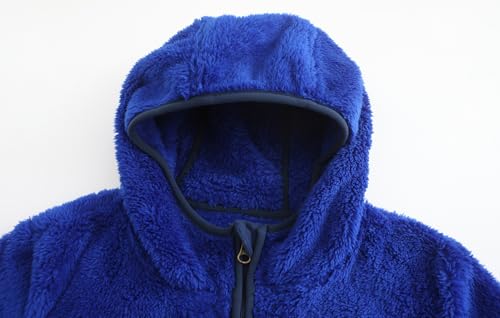 Image of Girl's Jacket Kids Full Zip Ultra Soft Sherpa Fleece Hoodie Sweatshirt
