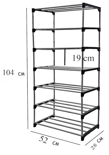 Image of NUMENN Multipurpose Bookshelf Rack | Waterproof Plastic Book Storage Shelf for Home, Study Room, Living Room & Office | DIY Free-Standing Organizer for Books (Durable & Lightweight) (7 Tier)