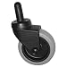 Rubbermaid Commercial 7570L2 Replacement Swivel Bayonet Casters with 3" Wheel and Thermoplastic Rubber, Black