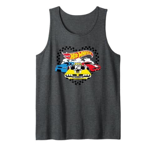 Hot Wheels - Race Flag Heart Tank Top - image 1