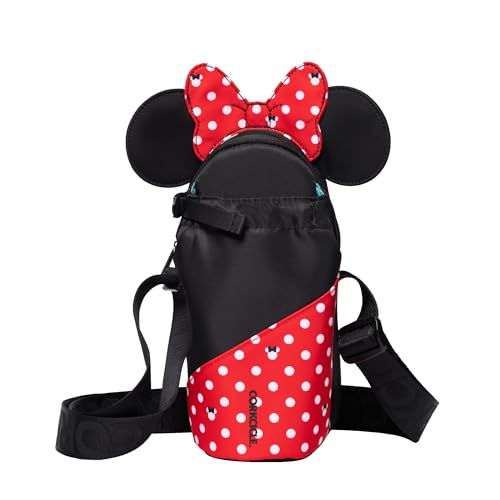 Corkcicle x Disney Minnie Mouse Crossbody Water Bottle Sling Bag & Insulated Cold Cup, Polka Dot Red, Two Items Holiday Gifts Bundle Set, Water Bottle Holder with Strap Fits 16-40oz Tumbler, 24oz Cup