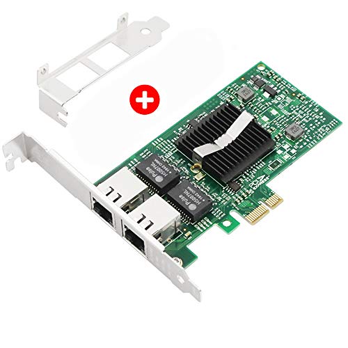 Zexmte Gigabit Ethernet PCI Express PCI-E Network Card Dual Port 2 RJ45 Gigabit Ethernet PCIE Network Adapter for Desktop PC