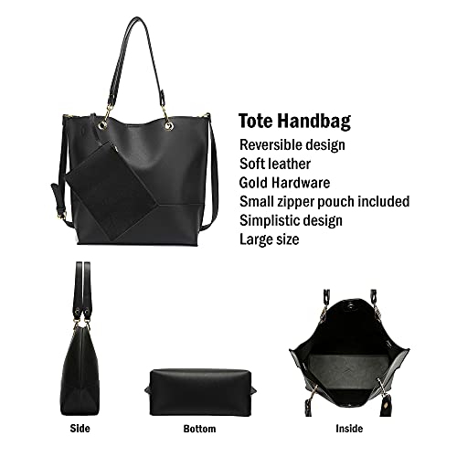 Scarleton Tote Bag For Women, Leather Purses And Handbags, Hobo Satchel Shoulder Bag Large With Pouch, H1842208201, Black #TOP3