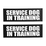 Fairwin Service Dog in Training Dog Patches, Reflective and Removable Dog Tags for Service Vest Dog Harness