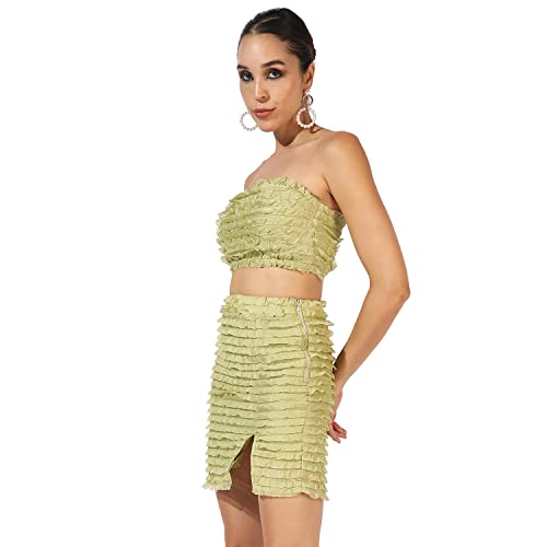 Image of Campus Sutra Women's Co-Ord Set For Casual Wear | Polyester Breathable Fabric Clothing Set Crafted With Comfort Fit And High Performance For Everyday Wear |