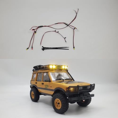 Palumma RC Car LED Light Set for FMS fcx24m 1:24 Upgrade Accessories, Include Front Turn Signal, Rear Brake Lights & Rear Steering