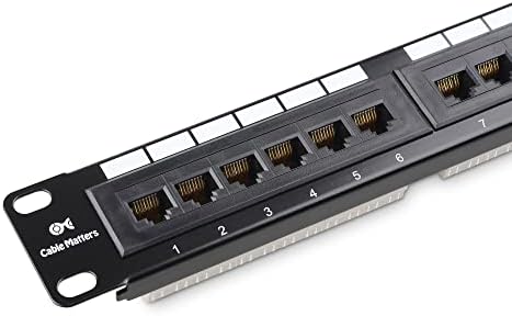 Cable Matters UL Listed Rackmount or Wall Mount 24 Port Network Patch Panel (Cat6 Patch Panel / RJ45 Patch Panel) for Gigabit Network Switch and Other Ethernet Devices