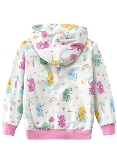 Little Hand Girls and Toddlers' Pullover Hoodies Sweatshirt Kids Cotton Zip-up Hooded Jacket for 2-7T2