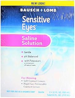 Bausch And Lomb Sensitive Eyes Plus Saline Solution, Twin Pack - 24 Oz (pack of 3)