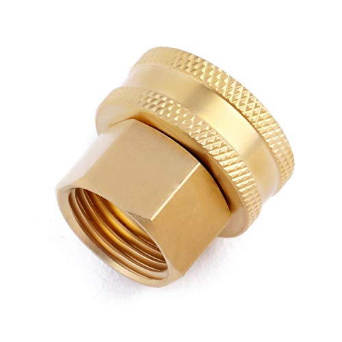 Litorange (2 Pack Lead-Free Brass Garden Hose Threaded 3/4" Ght To 1/2 Npt Fitting Connect, Green Thumb Quick Swivel Connector Adapter,Double Female Thread 3/4" X 1/2" Npt Pipe #TOP2