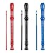 Soprano Recorder Descant Flauta Recorder 8 Hole ABS Clarinet German Style Treble flute C Key for Kids Children With Fingering Chart Instructions with Cleaning Rod Bag 3 Pack