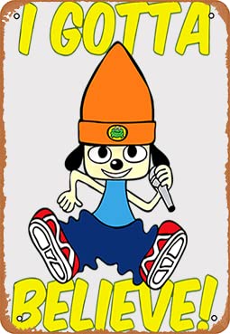 Muecddoa メタルサイン - Parappa The Rappers ポスター バー 壁装飾 8 x 12インチ