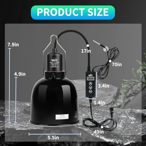 LUCKY HERP Reptile Light Fixture with Dimming — texture and fabric close-up