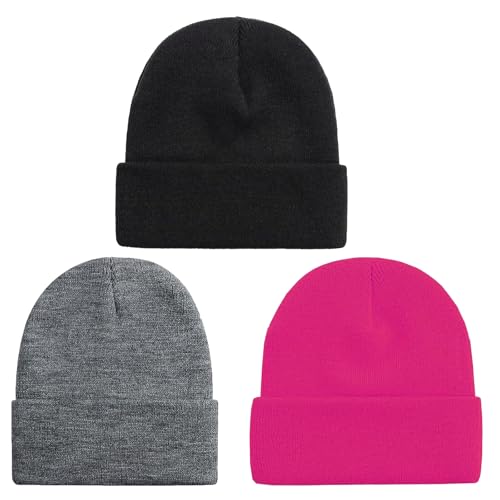 Image of ZOORON Beanie for Men Women Warm Winter Hat Unisex Soft Knit Cuffed Beanie