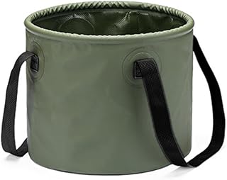 折り畳みバケツ キャンプバケツ 10L 大容量 超軽量 自立式 出張小物収納 キャンプ アウトドア 洗濯 掃除 お釣り 簡易水汲み ガーデニング ピクニック グリーン