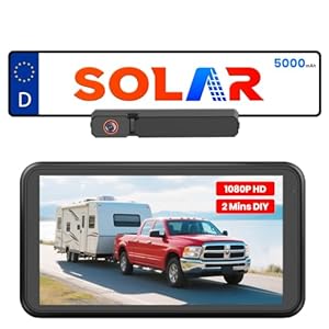 Foxpark Solar Rückfahrkamera Kabellos mit 5 Zoll Monitor