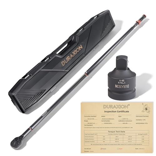 Torque Wrench 1-Inch Drive Dual Range Scales 200-1500ft.lb/271.0-2032.5Nm