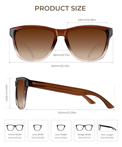 Image of Sunglasses-Men Polarized Mens Sunglasses: Classic Women Sun Glasses UV400 Protection for Fishing Driving Golf 5PACK