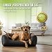 CopcoPet Hundebett kleine Hunde – Waschbares Hundekissen 【Wendebett】 Hundekorb aus Kunstleder - Formstabiles Hundesofa - Hundekörbchen mit erhöhten Rand, Dog Bed Schwarz/Braun 70 x 55 cm