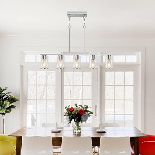 Image of Clear Glass Light Shade with Silver Trim - 1-5 /8 inch Fitter Opening - Replacement for Chandeliers, Wall Sconces, Pendant Lights，Vanity & Ceiling Lights - Vintage Style Decor (4 Pack)