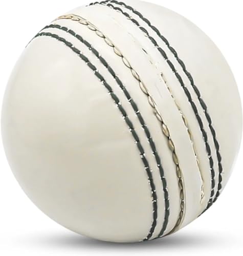 Generic MSAIFA Cricket Ball for Traning and Practice Made with Soft Materil with Good Bounce and Durable Traditional Seams Stitched for Juniors and Seniors (White)