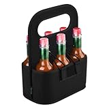 Beautyflier 6-bottle Carrier for Hot Sauce Bottles, Holds Standard 5oz Bottles, Condiment Holder for Oil, Sauces, Vodka, Ketchup, Tabasco, Honey for the Hot Sauce Lover Fan, Holder Only