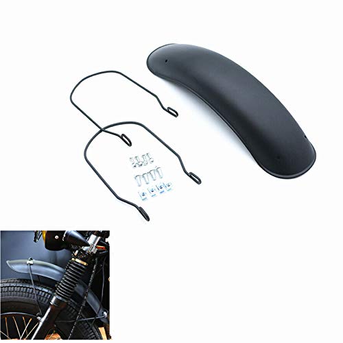 Garde-Boue Avant en Métal Noir pour Moto - Compatible avec Cruiser Vintage, Bobath, Vélo de Saleté Tout-Terrain Personnalisé