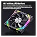 ZF-120 12V Computer Case Fan 12cm ARGB 4-pin Cooling Fan(Black Regular)