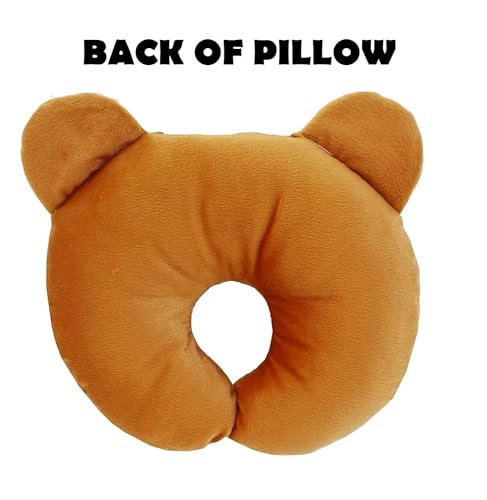 Image of Cotton New Born Baby Soft Neck Supporting Pillow for Head Shaping Baby (0-12 Month), Infant Pillow Printed, Baby Sleeping, Gift for Babies Panda Design