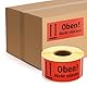 MD Labels Warnetiketten auf Rolle 100x50mm – 500 Stück – Oben/Nicht stürzen/Not to be dropped
