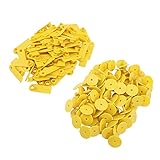Generic Etiquetas de Oreja para Ganado, 100 Unidades, Etiquetas de Oreja Suaves en Blanco para Ganado, Ampliamente Utilizables para la Prevención de Pandemias, Material de TPU de (Sin palabra