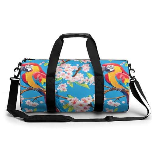 Parrot Bird Sports Gym Bag Travel Duffel Workout Bag with Adjustable Strap