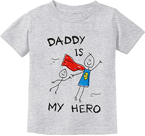 Image of Mrocioa for Dad from Daughter Son Daddy is My Hero Toddler Boy Girl Kids T-Shirt