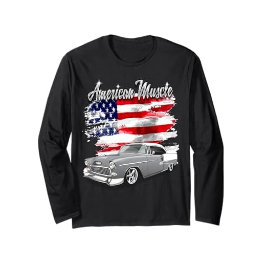1955 55 シボレー ベル エア クラシック ヴィンテージ マッスルカー 長袖Tシャツ