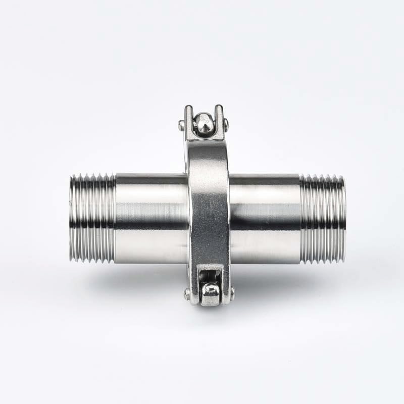 Adapter tulejkowy z gwintem Tri Clamp ze stali nierdzewnej SS304 z łącznikiem rurowym z uszczelką silikonową(DN50 x Ferrule 77.5)