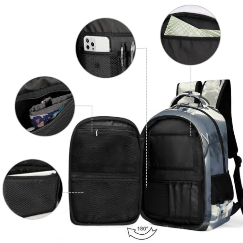 Mochila de viaje Moonlight Deer espaciosa para portátil y libros 3