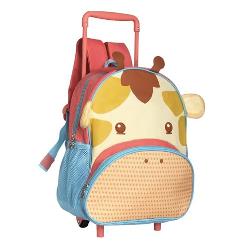 Mochila de Rodinha com Alça e de Costas Infantil Girafa