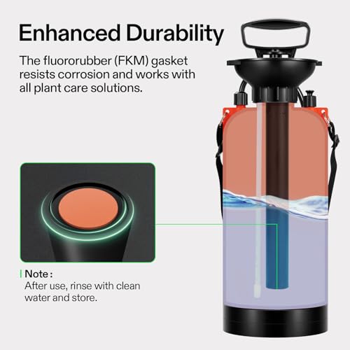 image for VIVOSUN 1.85-Gallon Pump Pressure Sprayer, Pressurized Lawn & Garden W