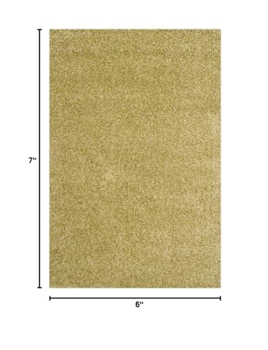 Image of SAFAVIEH California Shag Collection Area Rug - 5'3 inch x 7'6 inch, Green, Non-Shedding & Easy to Clean, Ultra Plush Thick Pile, Ideal for Living Room, Bedroom, Dining Space (SG151-5252)
